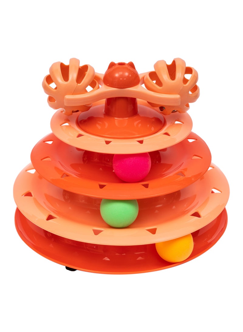 PL - Cat Turntable Toy - Orange - Image 3