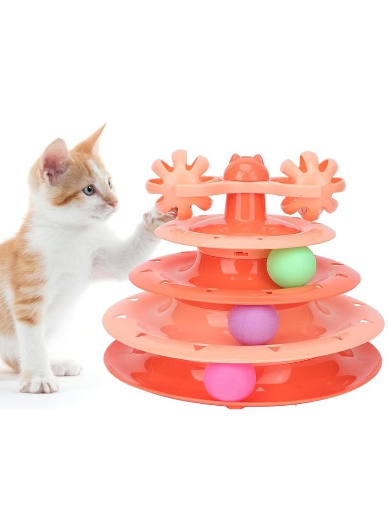 PL - Cat Turntable Toy - Orange - Image 1