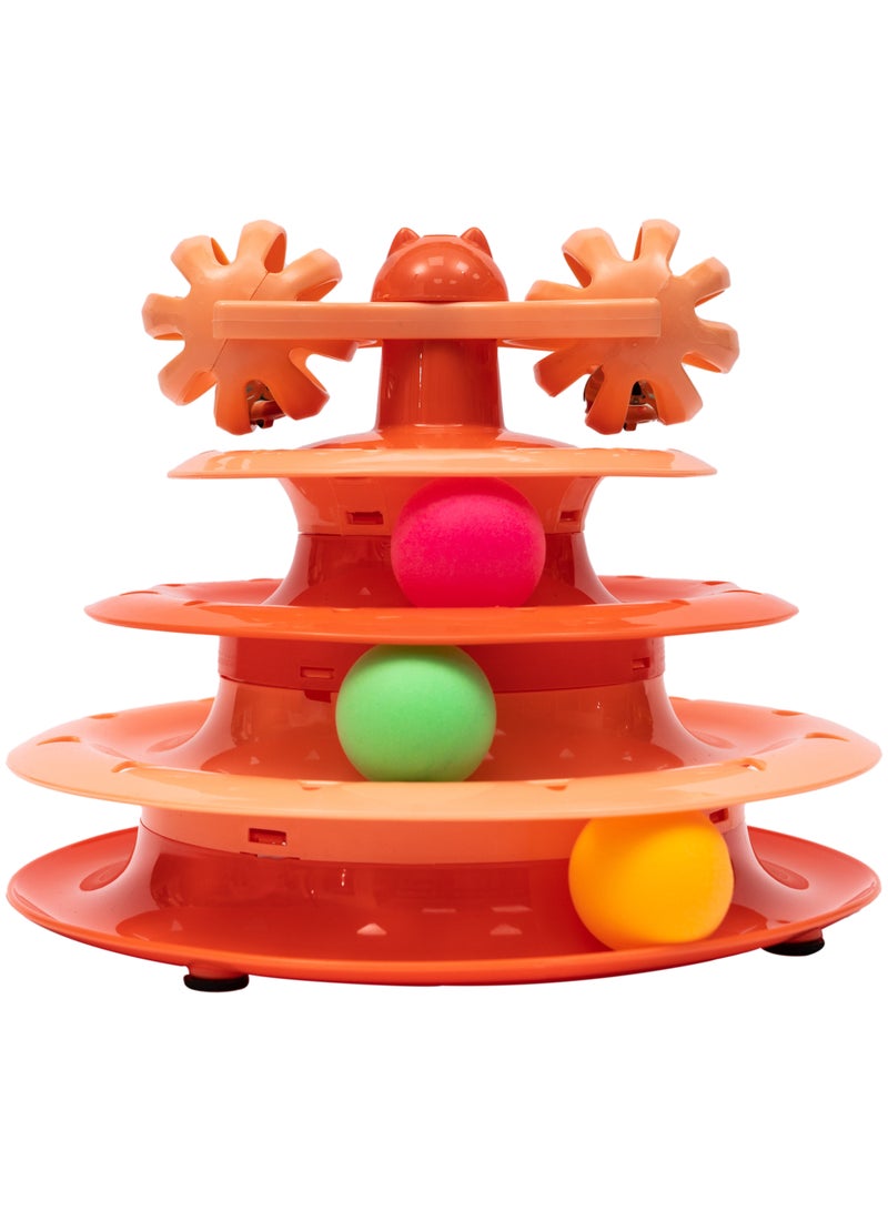 PL - Cat Turntable Toy - Orange - Image 2
