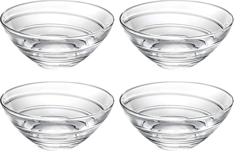 Barski Glass Bowl  For Dessert  Salad  Pasta  Fruit  Nuts  Chocolate  Set of 4 Bowls  Designed  625 Diameter  Made in Europe - Image 1
