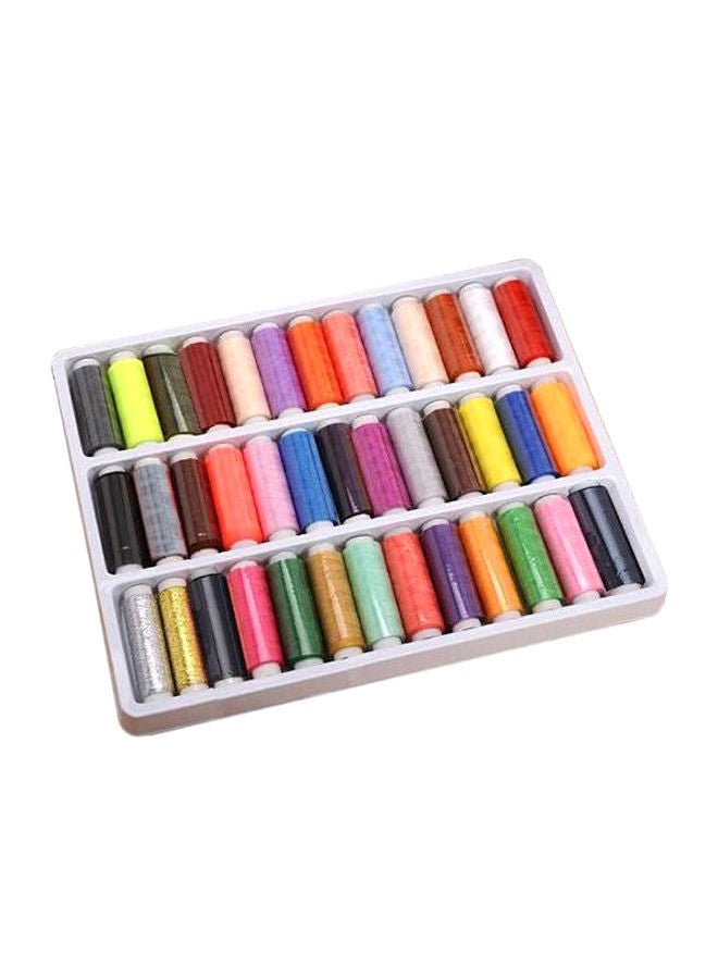 NIBEMINENT 39-Piece Sewing Thread Set Red/Blue/Green