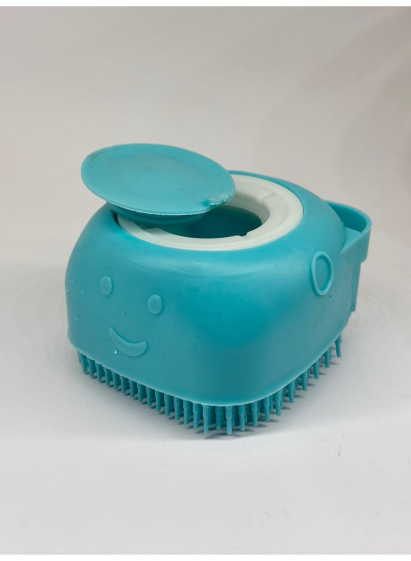 Silicone Body Brush Shower Scrubber With Shower Gel Dispenser Function Soft Bath Massage Exfoliating Cleaning - Image 1