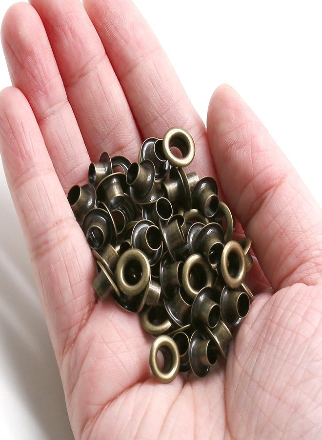 Litoexpe 5MM Grommets Eyelets 200 Pcs, Self Backing Eyelets for Bead Cores, Clothes, Leather, Canvas (Antique Brass) - Image 5