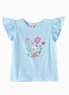 Sunshine Squad: Girls' Breezy Cotton Tees Playful & Summer Fun
