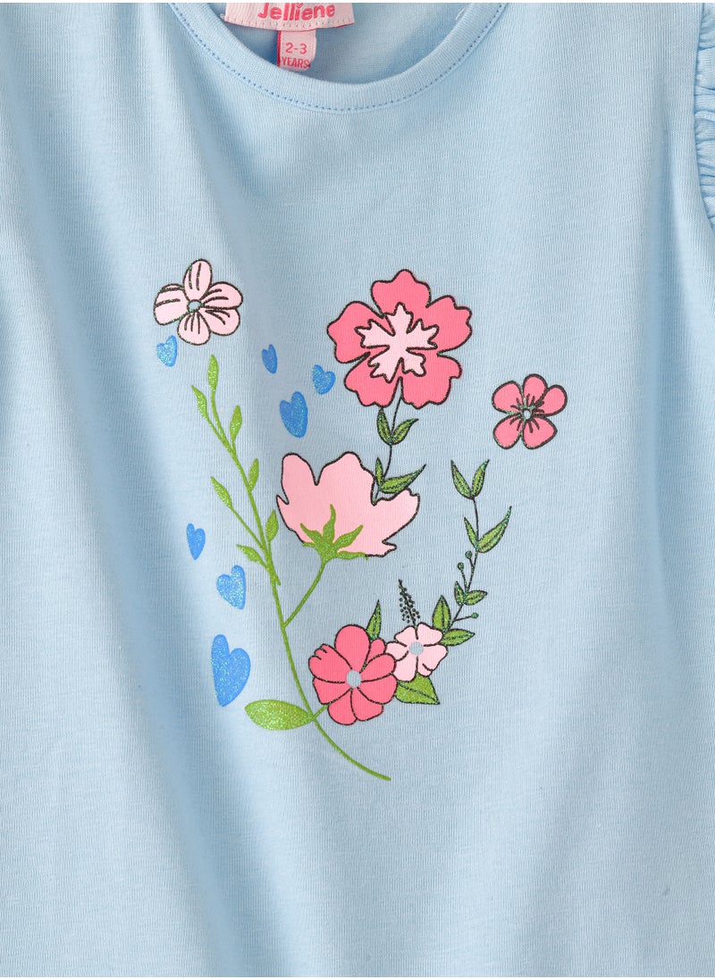 Jelliene Sunshine Squad: Girls' Breezy Cotton Tees Playful & Summer Fun  - Image 3