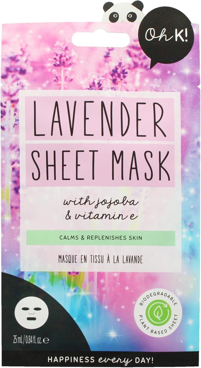 Oh K Soothing Cucumber Sheet Mask for Sensitive Skin Hydrating and Reduces Redness Biodegradable Vegan and Cruelty Free 27g - Image 1