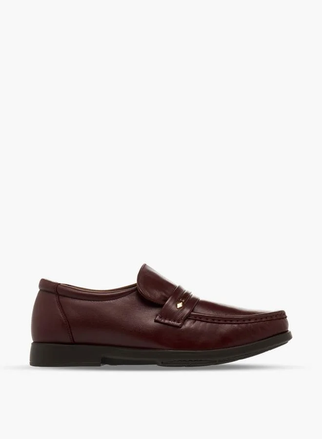 Pinosos Burgundy Men Slip-On Genuine Leather Loafers for Men | Best Price UAE
