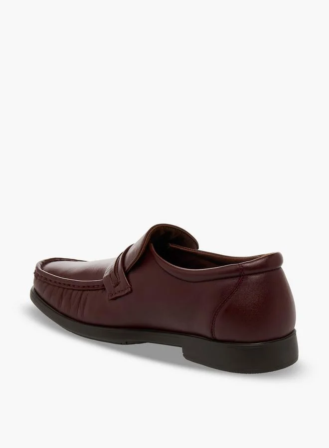 Pinosos Burgundy Men Slip-On Genuine Leather Loafers for Men | Best Price UAE