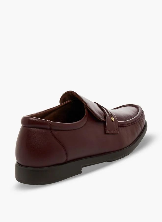 Pinosos Burgundy Men Slip-On Genuine Leather Loafers for Men | Best Price UAE