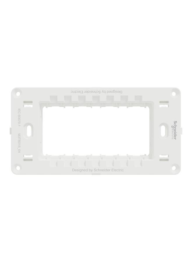 Schneider Electric Supporting Frame, Miluz E, 4 Gang, White 