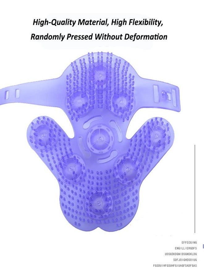 Topwon Palm Shaped Massage Glove 360-degree-roller Metal Roller Ball Beauty Body Care,Cellulite Reduction (Purple) - Image 4