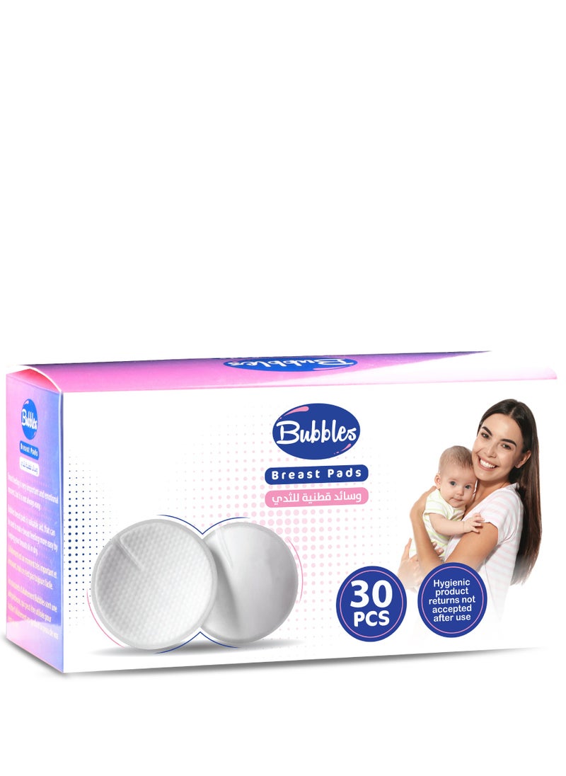 Bubbles - Bubbles Disposable Nursing Pads, Soft and Super Absorbent Breast Pads up to 120ml, Breastfeeding Supplies for Mums, 30 Pieces - Image 1