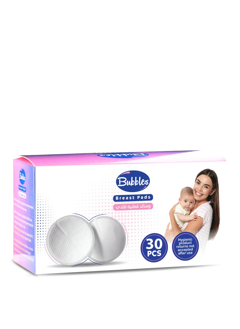 Bubbles - Bubbles Disposable Nursing Pads, Soft and Super Absorbent Breast Pads up to 120ml, Breastfeeding Supplies for Mums, 30 Pieces - Image 1