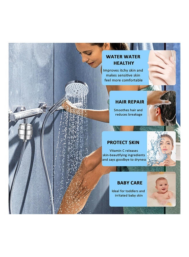 Arabest Shower Filter for Hard Water, 34 Stage Shower Head Filter with 2 Replaceable Cartridges, Multi-Stage Shower Water Filter to Remove Chlorine, Heavy Metals and Other Sediments - Image 3