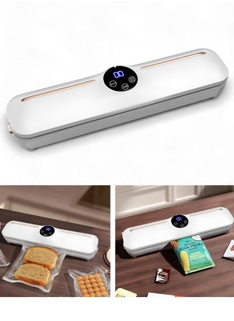 Fully Automatic Touch Food Vacuum Sealer with LCD Display, Dry and Wet Dual Mode, Efficient Food Preservation Machine for Long Lasting Freshness with 10 Sealer Bags