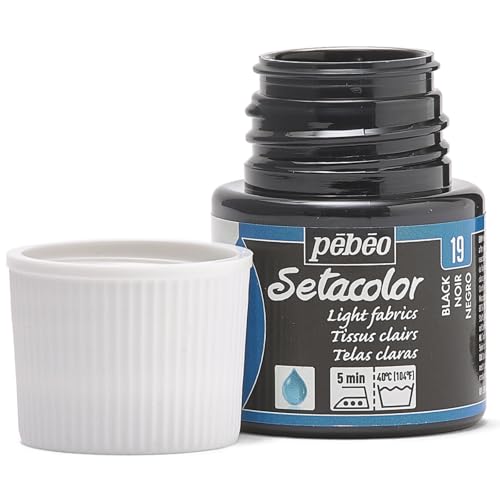 Pebeo بيبيو سيتاكولور طلاء الأقمشة الخفيف 45 مل، أسود - Image 2