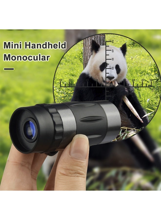 Kiboule 8X20mm Monocular Telescope, Compact Telescope High Powered Mini Pocket Monoscope HD Handheld Monocular Scope for Adults Gifts Designed for Bird Watching Hiking Hunting Black - Image 5