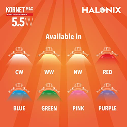 Halonix Polycarbonate Kornet 5.5-Watt Junction Box Led Ceiling Light| Cut Out- 3 inch|BIS Certified| Ceiling Light for Hall,Room,Office | Led Downlighter (Pack of 20,Cool White) - Image 5
