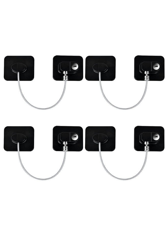 YEYA Refrigerator Lock, Baby Proof Cabinet Locks with Keys, Safety Cabinets Locks for Toddler 4 Pack - Image 1