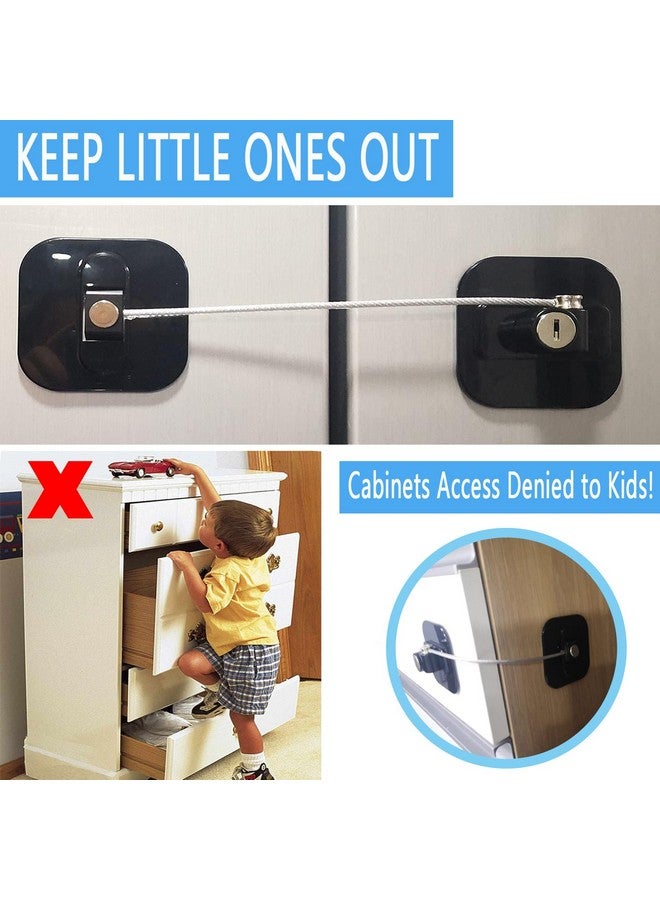 YEYA Refrigerator Lock, Baby Proof Cabinet Locks with Keys, Safety Cabinets Locks for Toddler 4 Pack - Image 5