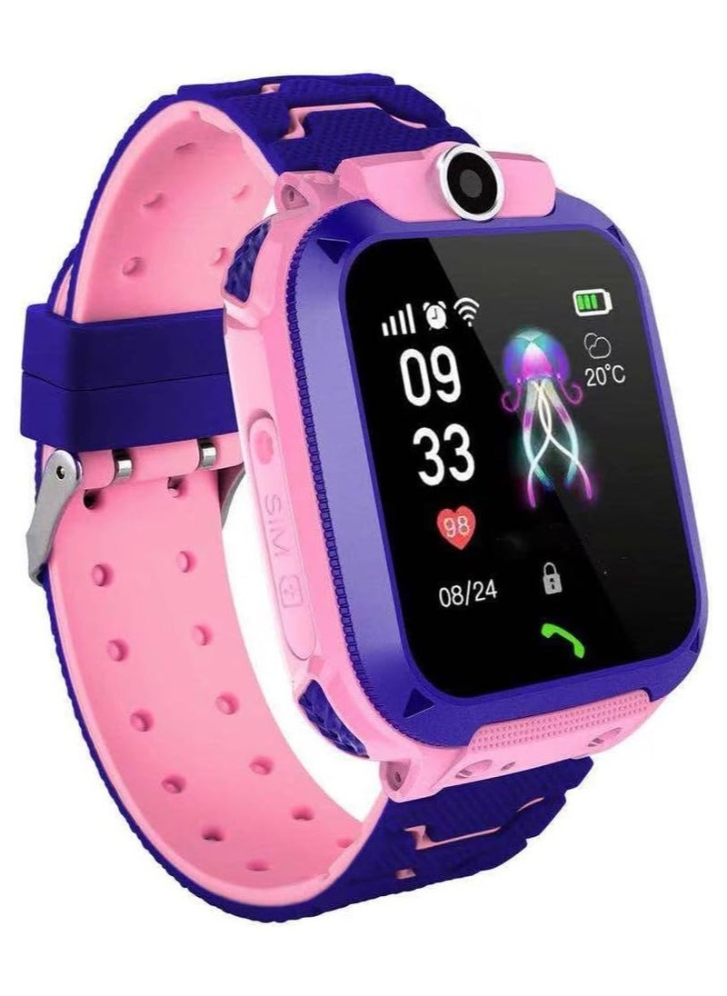 modio - Modio MK06 Kids Smartwatch – GPS Tracking, Two-Way Calling, SOS Emergency Button, Camera, Flashlight, and Waterproof Design for Safe and Fun Everyday Use (Pink) - Image 1