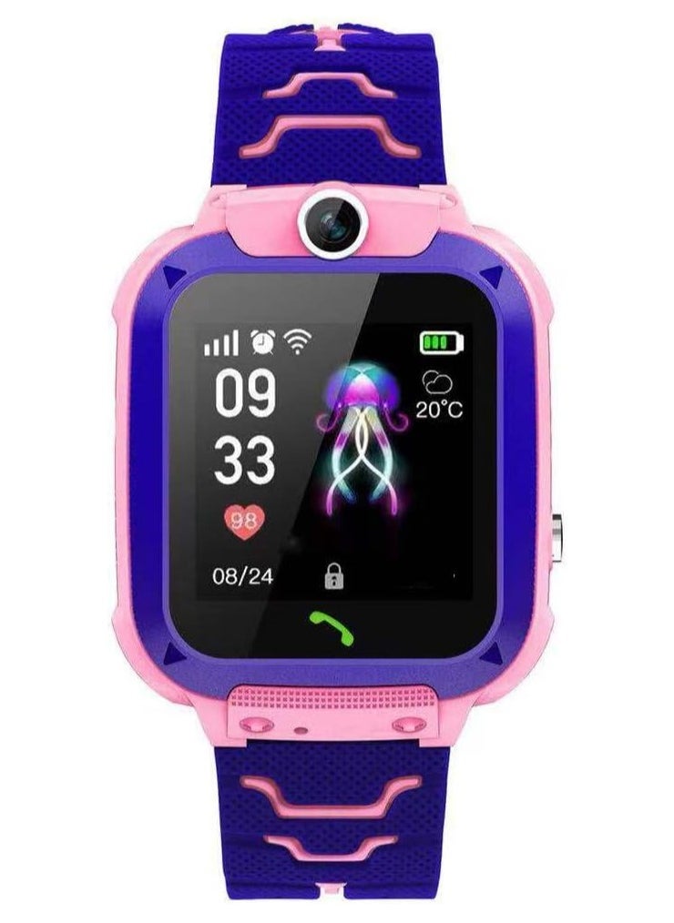 modio - Modio MK06 Kids Smartwatch – GPS Tracking, Two-Way Calling, SOS Emergency Button, Camera, Flashlight, and Waterproof Design for Safe and Fun Everyday Use (Pink) - Image 1