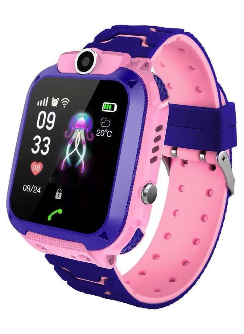 modio - Modio MK06 Kids Smartwatch – GPS Tracking, Two-Way Calling, SOS Emergency Button, Camera, Flashlight, and Waterproof Design for Safe and Fun Everyday Use (Pink) - Image 1