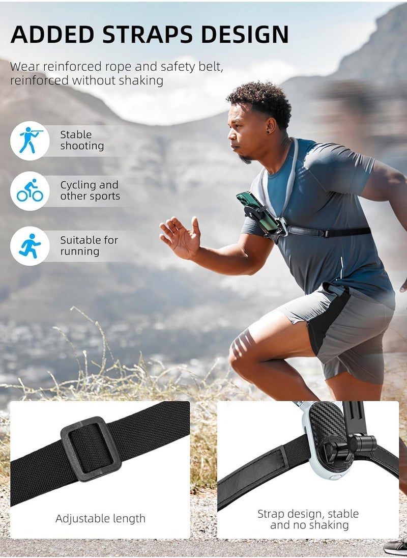TIGER Magnetic Neck Phone Holder – Adjustable Hands-Free POV Camera Mount for Running, Vlogging, Cycling, Cooking – Universal Clip Compatible with Smartphones & Action Cameras (GoPro, SJ2000) – Lightweight, Waterproof, Secure Grip - Image 4