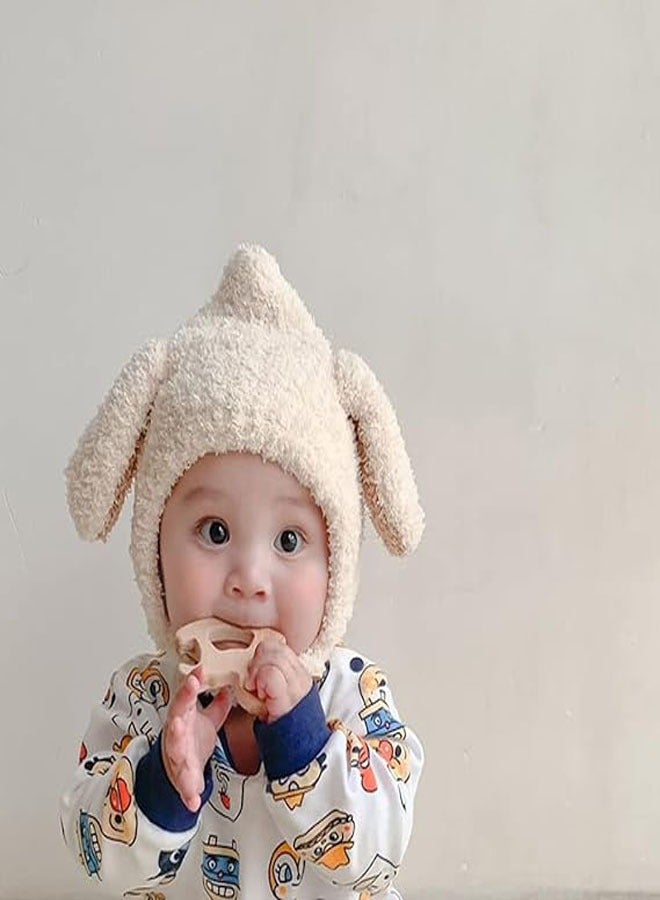 RATSAW Toddler Baby Knitted Beanie Hat for Boys Girls Warm Cap Infant Winter Hat with Earflaps Sherpa Beanie Hats 1 to 3 Years Infant - Image 3