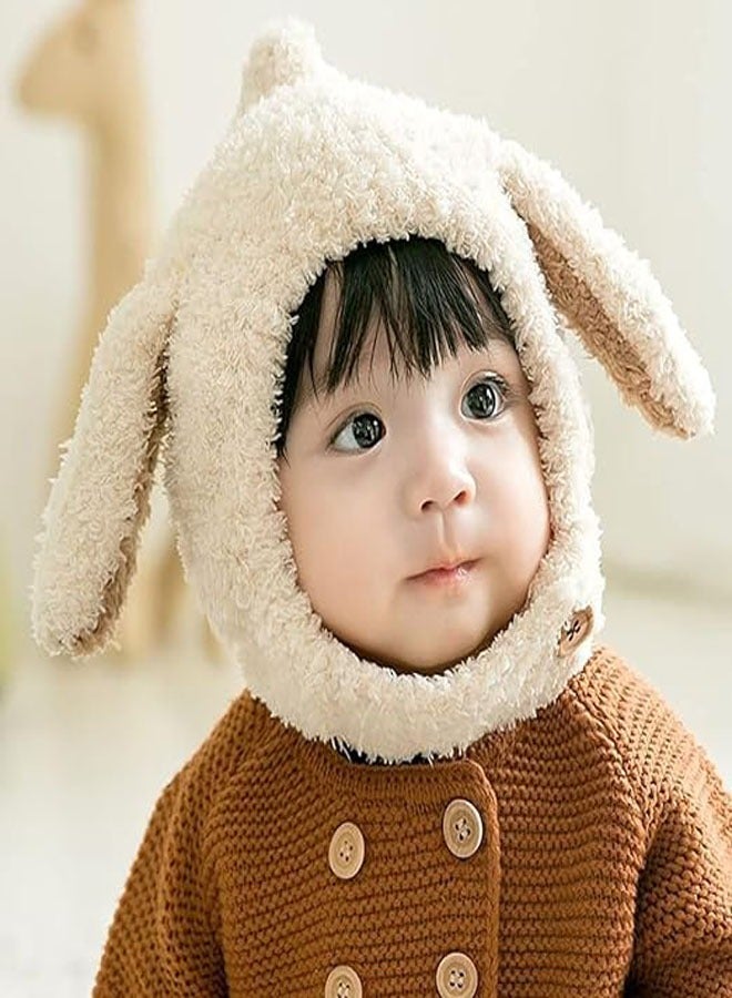 RATSAW Toddler Baby Knitted Beanie Hat for Boys Girls Warm Cap Infant Winter Hat with Earflaps Sherpa Beanie Hats 1 to 3 Years Infant - Image 2