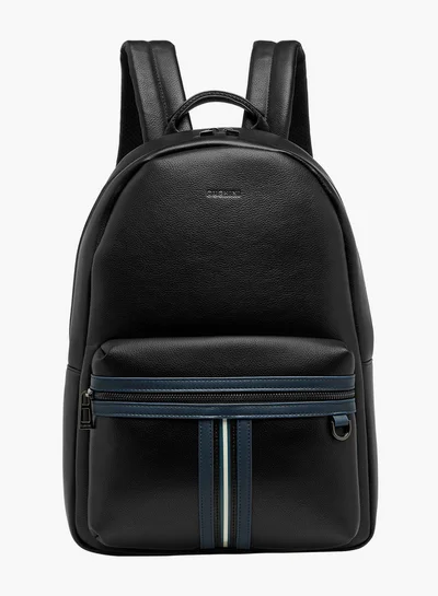 DUCHINI Striped Backpack with Zip Closure - 31x17x43 cm