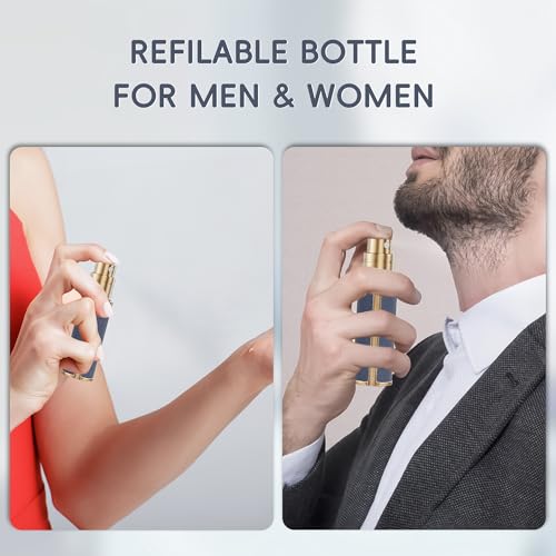 muilsae 5ml Perfume Spray Bottle AG00RG Leather Refillable Dispenser Bottom Fill Fragrance Scent Container Portable and Leakproof Suitable for Traveling Outgoing Rose Gold - Image 3