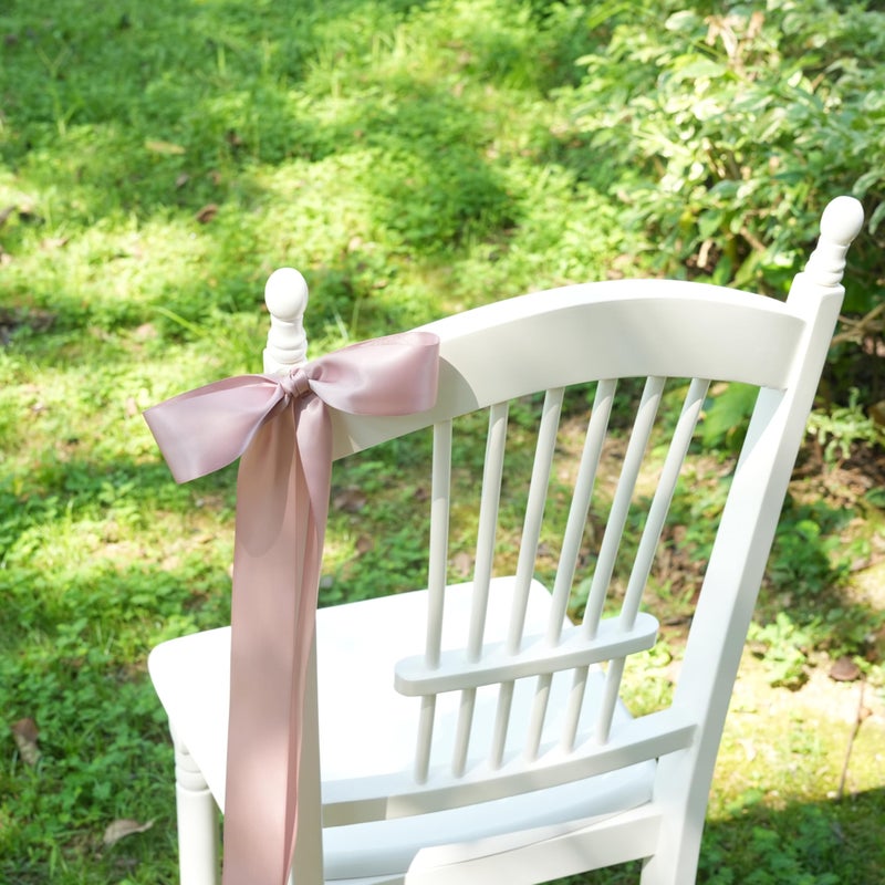 DINDOSAL Dusty Rose Ribbon Double Face Satin Ribbon 2 Inch Thick Dusky Pink Ribbon for Wedding Bridal Bouquet Crafts- 25Yards - Image 4