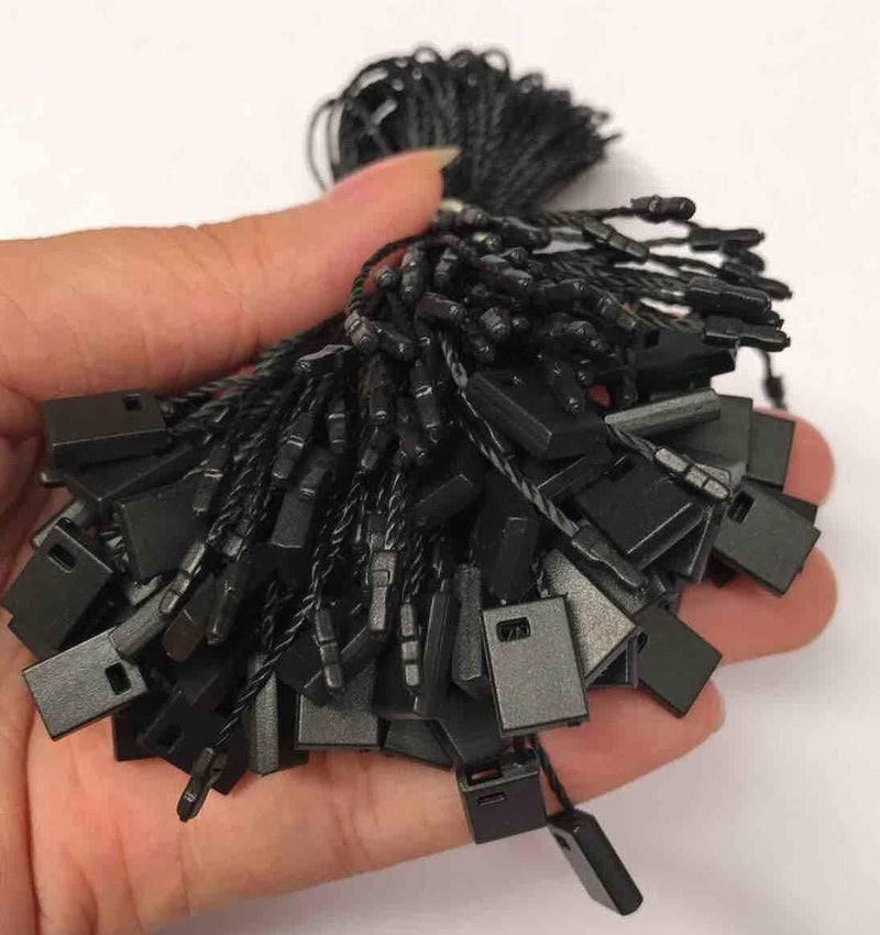Vactidy Black Nylon Tag String 7" 1000 Pcs Lock Style - Image 2