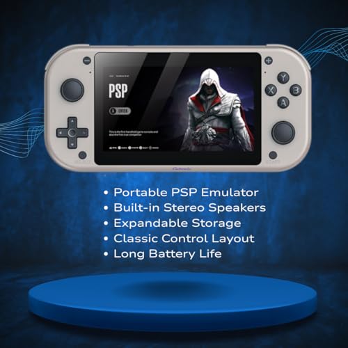 Cubonic MI7 Portable Gaming Console, Gray, 4.3-Inch HD Display, 20000+ Preloaded Retro Games, Built-in Stereo Speakers, Expandable Storage, Classic Controls, Long Battery Life - Image 3