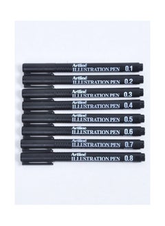 Art Line 8 Piece Artline  ILLUSTRTION Pen  - Image 1