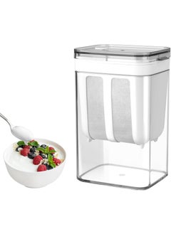 CLICKSY Greek Yogurt Curd Maker 1100ml Fine Mesh Strainer with Lid Multifunctional Yoghurt Filter Curd Maker for Home Whey Separator Perfect for Homemade Yogurt Curd Cheese More