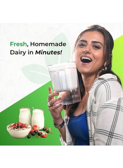 CLICKSY CLICKSY Greek Yogurt Curd Maker 1100ml Fine Mesh Strainer with Lid Multifunctional Yoghurt Filter Curd Maker for Home Whey Separator Perfect for Homemade Yogurt Curd Cheese More  - Image 5