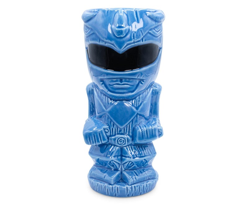 Geeki Tikis Geeki Tikis Power Rangers Blue Ranger Ceramic Mug  Tumbler Cocktail Glasses Tropical Drinkware For Home Barware Set  Mighty Morphin Gifts and Collectibles  Holds 16 Ounces 