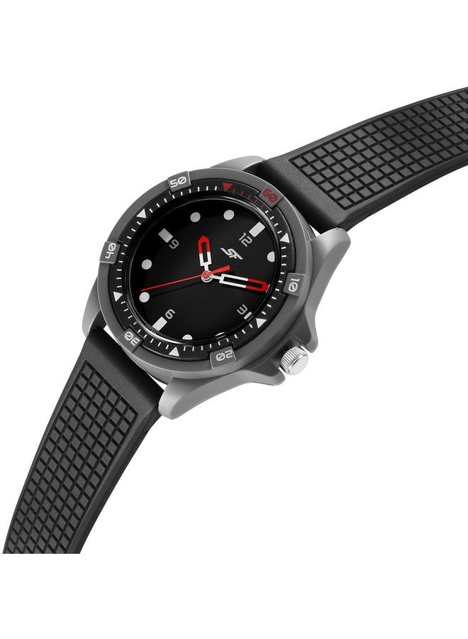 Sonata SF Sporty Black Dial Polyurethane Strap Watch for Men-7930PP23W - Image 3