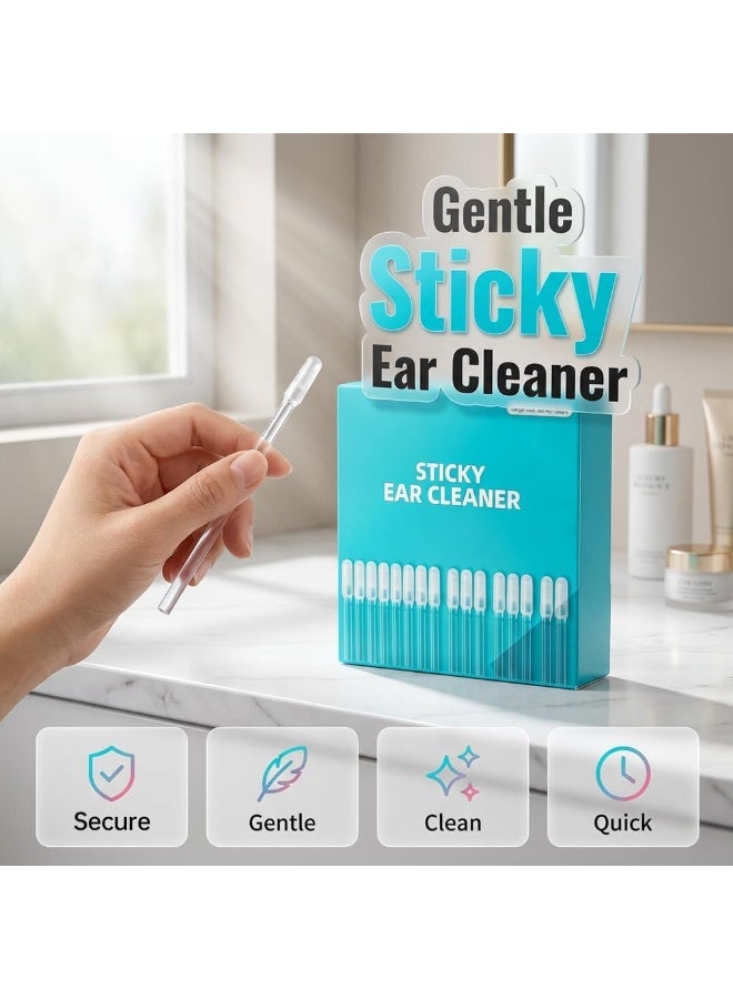 ATRJSZ Reusable Sticky Ear Cleaning Stick, 2026 Upgraded Earwax Removal Adhesive Swabs, Gentle Ear Wax Removal Tools for Adults, Home (1 Set/24 PCS) - Image 2