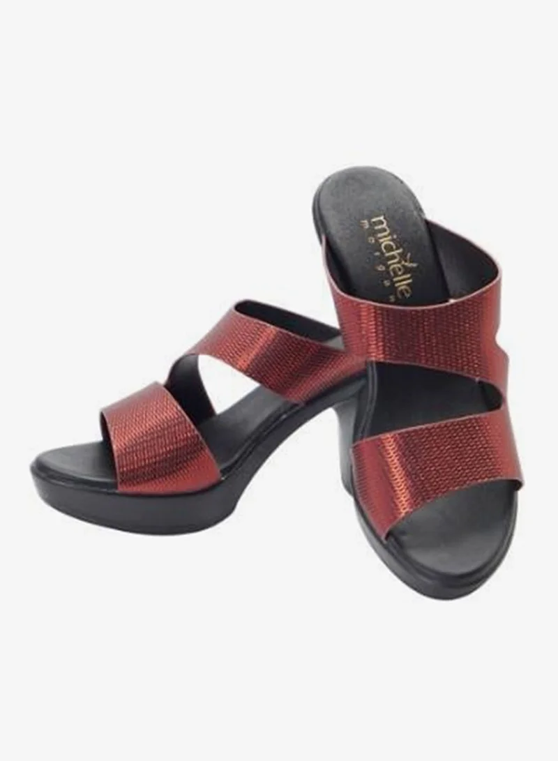 ميشيل مورجان 092-3054 Michelle Morgan Ladies High Heel Sandals 514RL516 Maroon