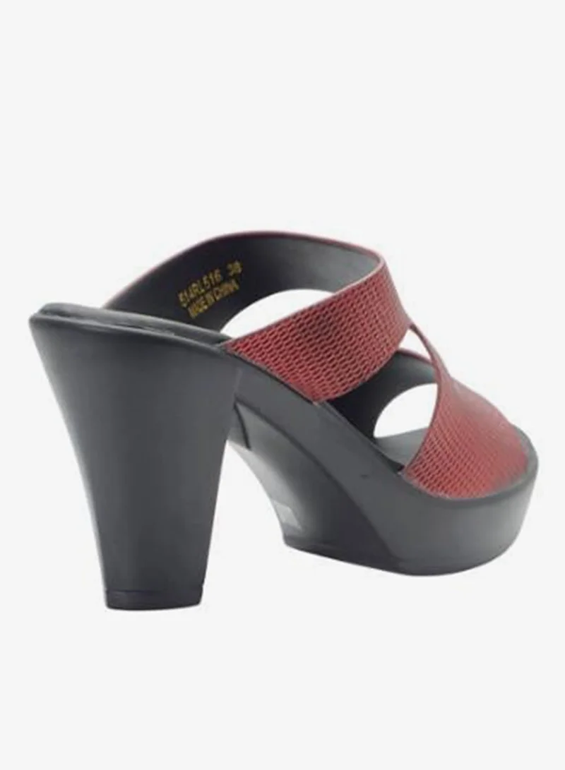 Michelle Morgan Maroon 092-3054 Michelle Morgan Ladies High Heel Sandals 514RL516 Maroon for Women | Best Price UAE