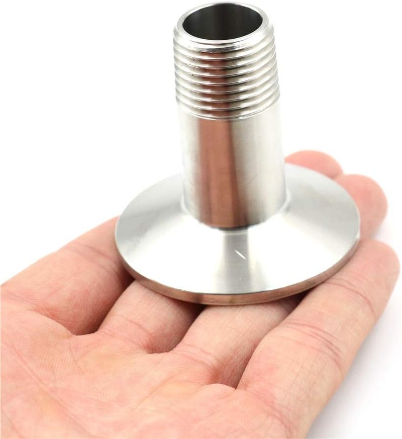 beduan 1.5" Tri Clamp to 1" NPT Male Stainless Steel Sanitary Fitting Home Brew Connector (Ferrule OD 50.5mm) - Image 3