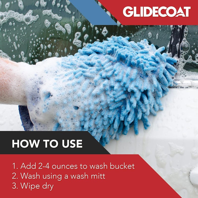 Glidecoat Ceraglo Polymer-Infused Aftercare Soap (16oz) - A Ceramic Foaming Car Wash Soap and Boat Cleaner with Neutral PH for Longevity of Coating and additional Anti-Scratch Protection Layer - Image 4