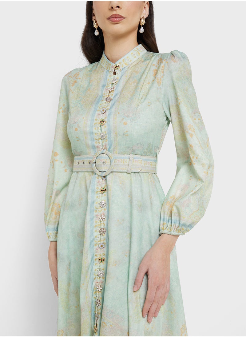 ELLA - Abstract Print Dress - Image 1