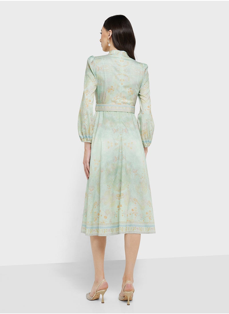 ELLA - Abstract Print Dress - Image 1