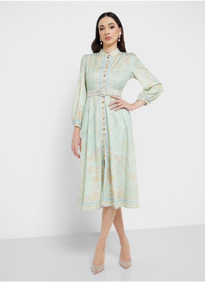 ELLA - Abstract Print Dress - Image 1