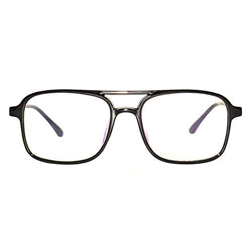 Peter Jones Square Unisex Optical Frame with Anti Glare Lenses (DE704, Black, Medium) - Image 4