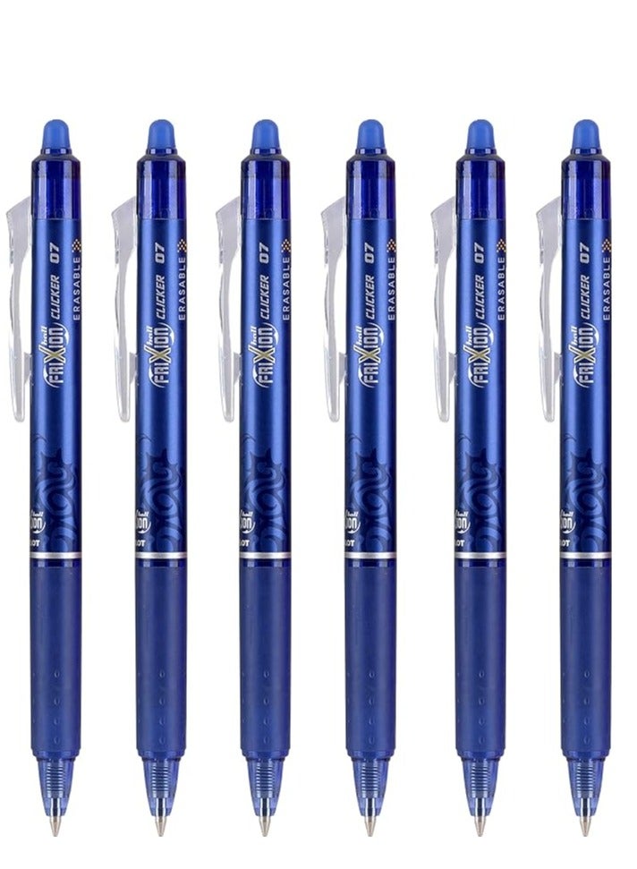 بايلوت مجموعة أقلام جل فريكسيون كليكر القابلة للسحب والمسح مكونة من 6 قطع باللون الأزرق - Image 1